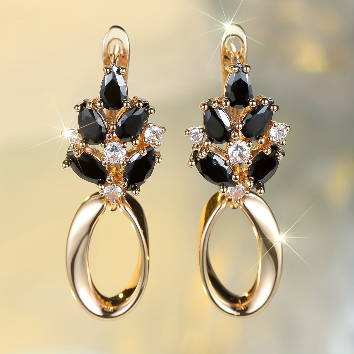 Women's Elegant Drop Earrings with Oval Designs